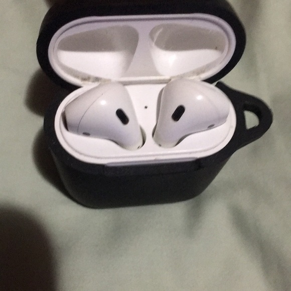 Apple AirPods Gen2 w rubber case Bluetooth wireless earbuds headphones earphones - Picture 8 of 10